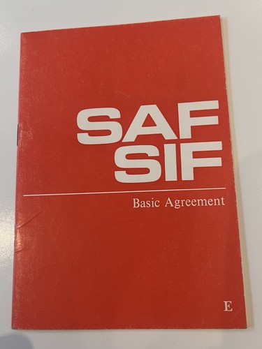 Saf sif basic agreement - agreement, 1972